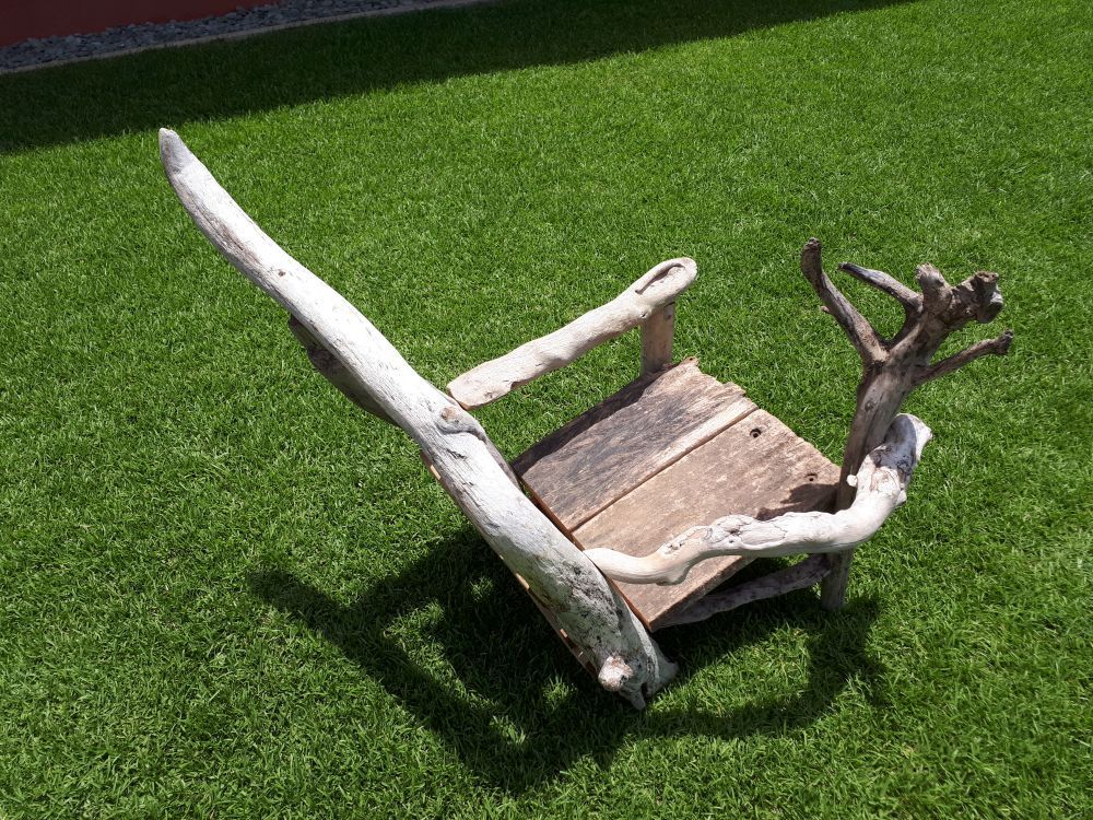 Driftwood Art Chair: Crazy Number One