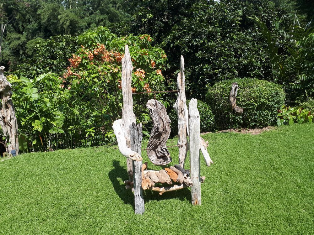 Driftwood Art Chair: Orange is the new White aka It's a Chopper Babe
